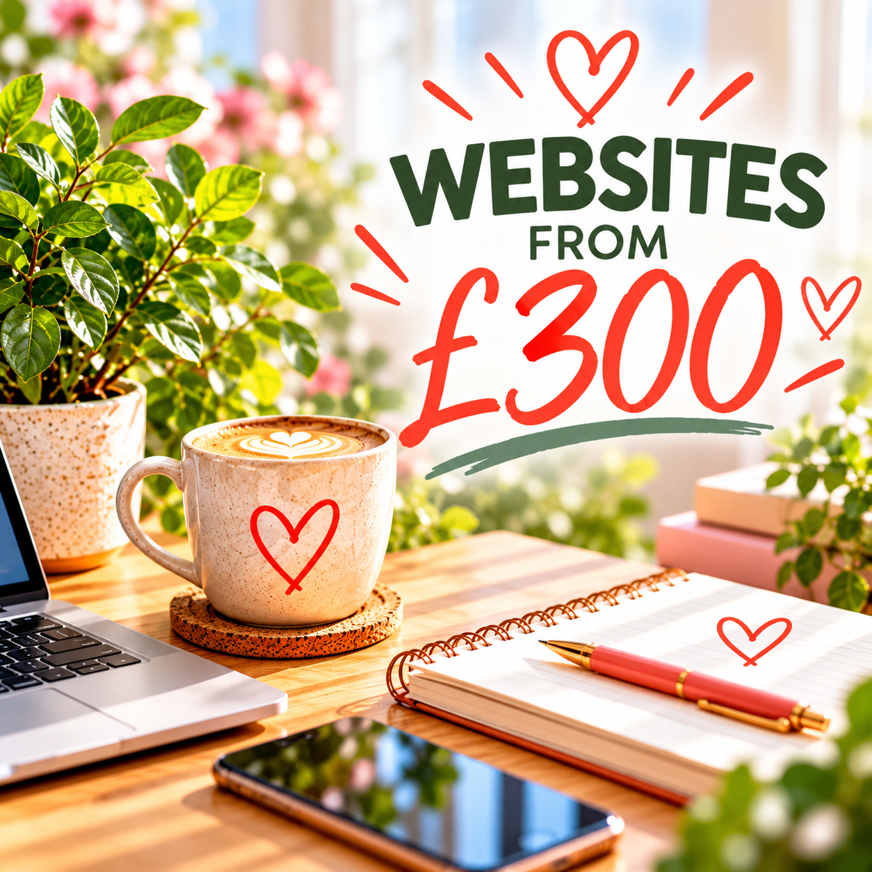 Affordable Responsive Website Design | The Friendly Website Co. Alt text: Laptop, tablet and smartphone displaying a responsive website design, representing affordable professional web design